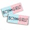 Big Dot of Happiness Baby Gender Reveal - Candy Bar Wrapper Team Boy or Girl Party Favors - Set of 24